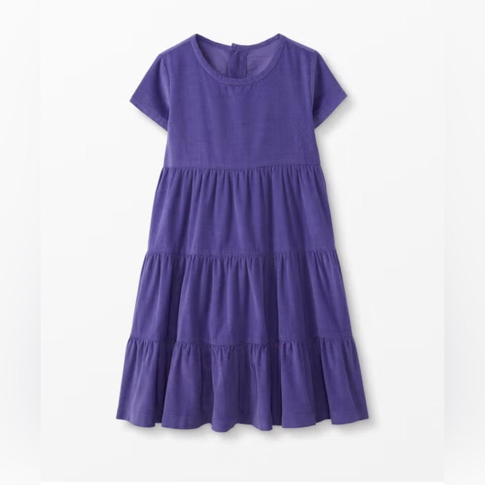 Hanna Andersson Twirl Power Cotton Corduroy Dress Purple NWT Size 140 (10)